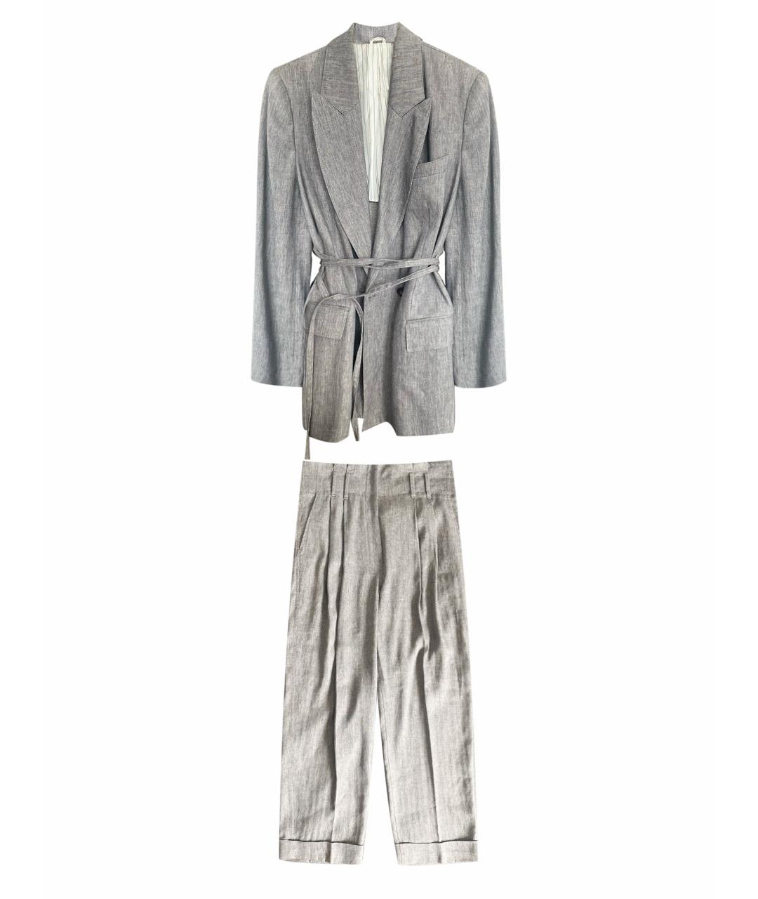 BRUNELLO CUCINELLI Серый костюм с брюками, фото 1