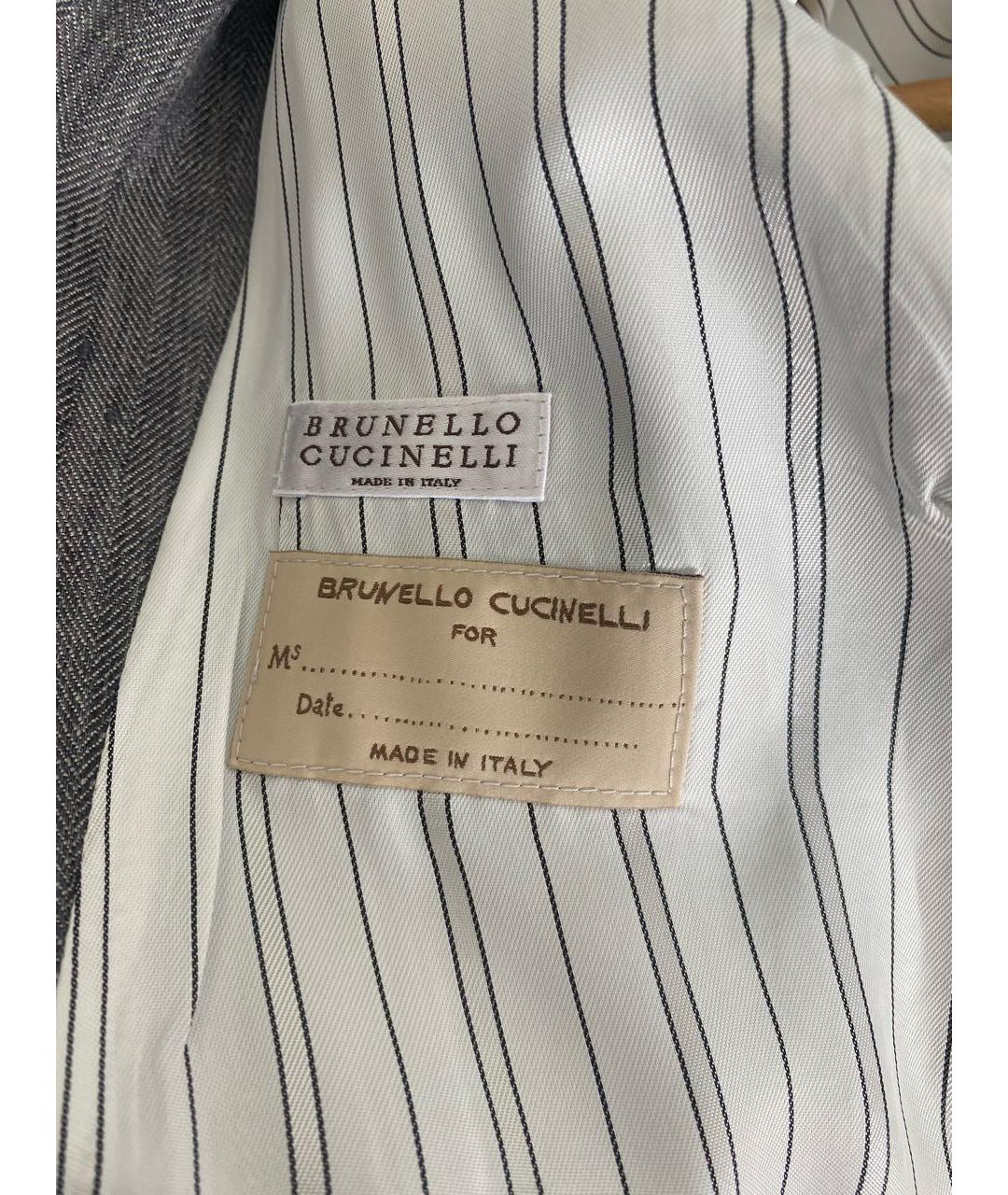 BRUNELLO CUCINELLI Серый костюм с брюками, фото 3