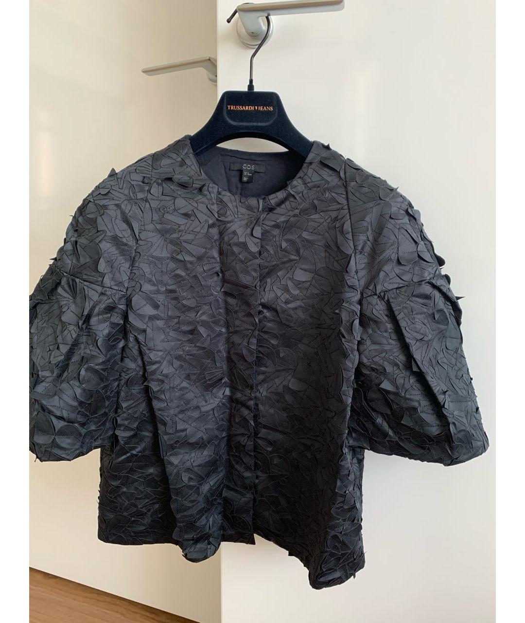 COS Темно-синий полиамидовый жакет/пиджак, фото 8