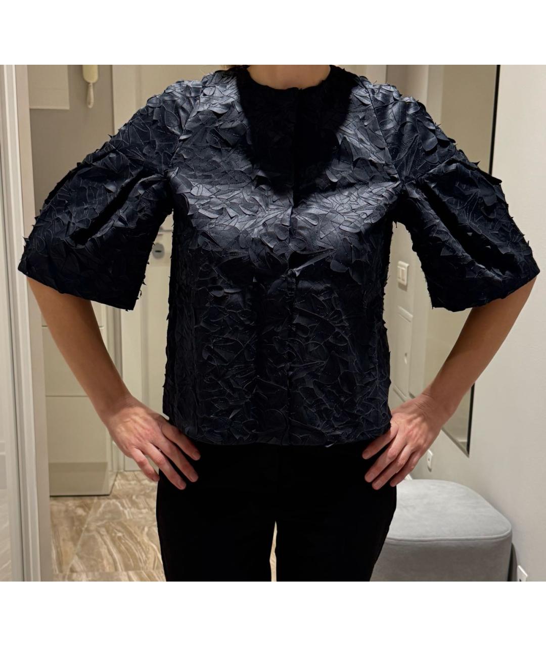 COS Темно-синий полиамидовый жакет/пиджак, фото 6