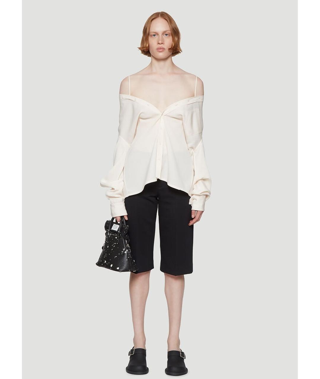 MAISON MARGIELA Черные хлопковые шорты, фото 3
