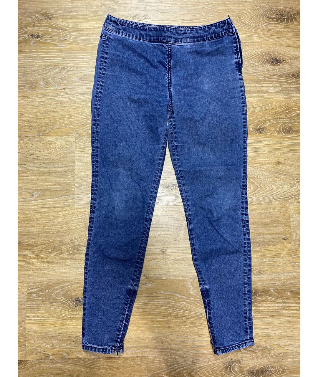 PRADA Синие хлопко-эластановые джинсы слим, фото 7