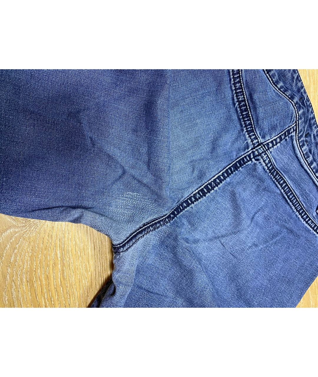 PRADA Синие хлопко-эластановые джинсы слим, фото 6