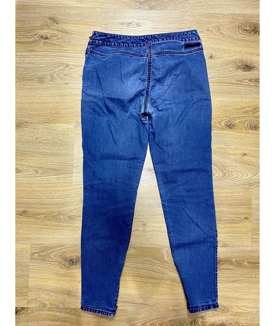PRADA Синие хлопко-эластановые джинсы слим, фото 2