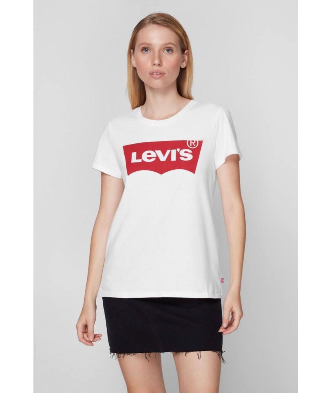 LEVI'S Белая хлопковая футболка, фото 3