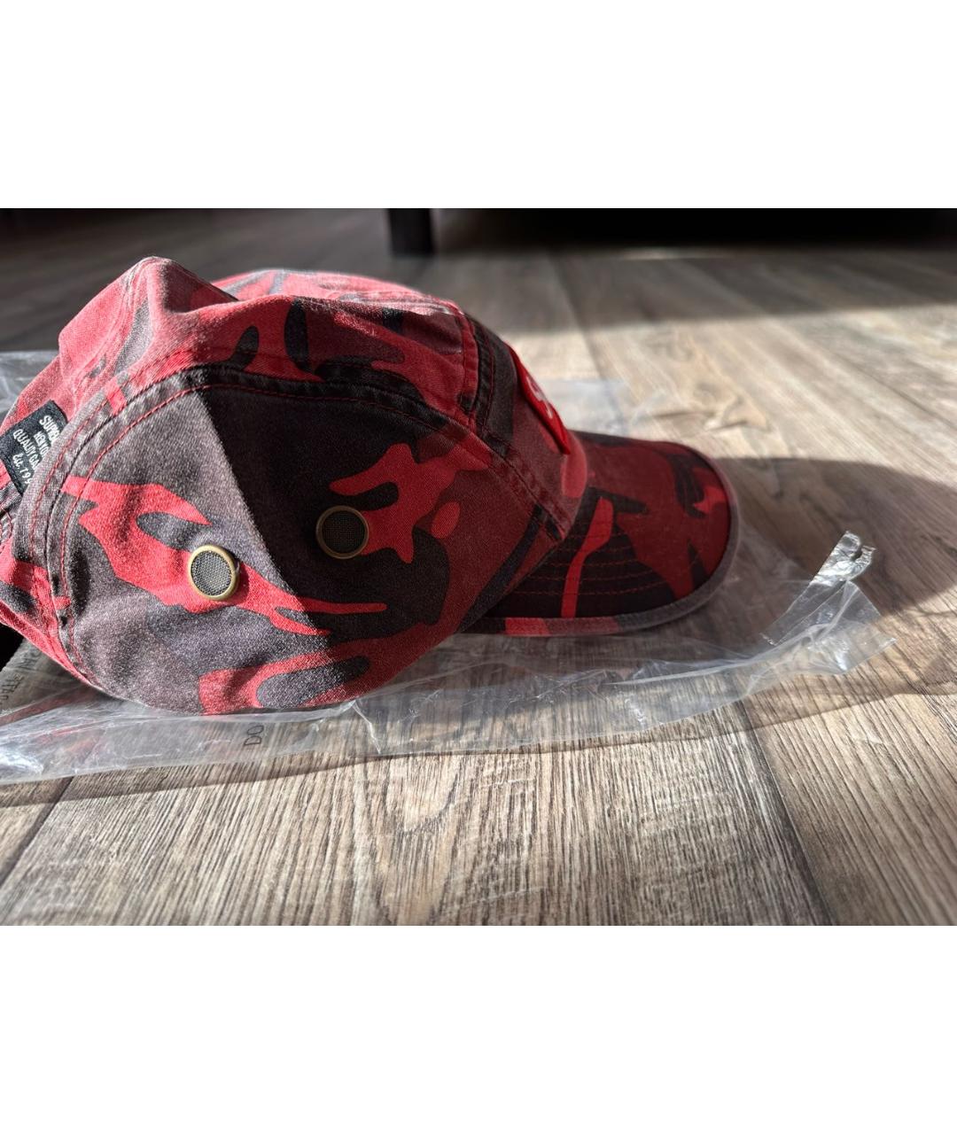 SUPREME Красная хлопковая кепка/бейсболка, фото 2