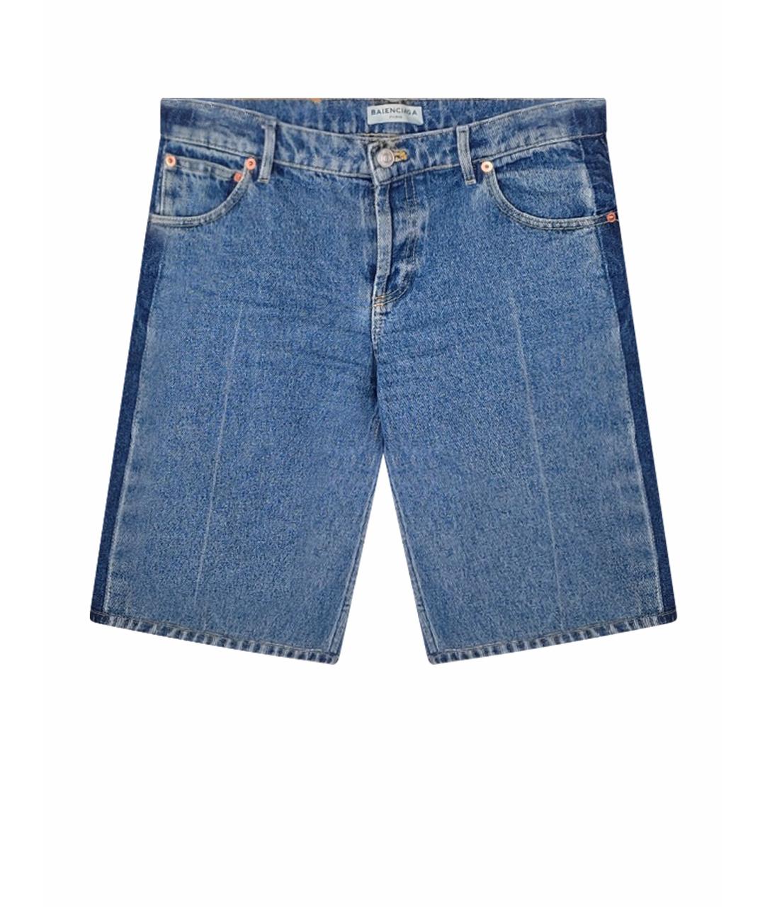 BALENCIAGA Синие хлопковые шорты, фото 1