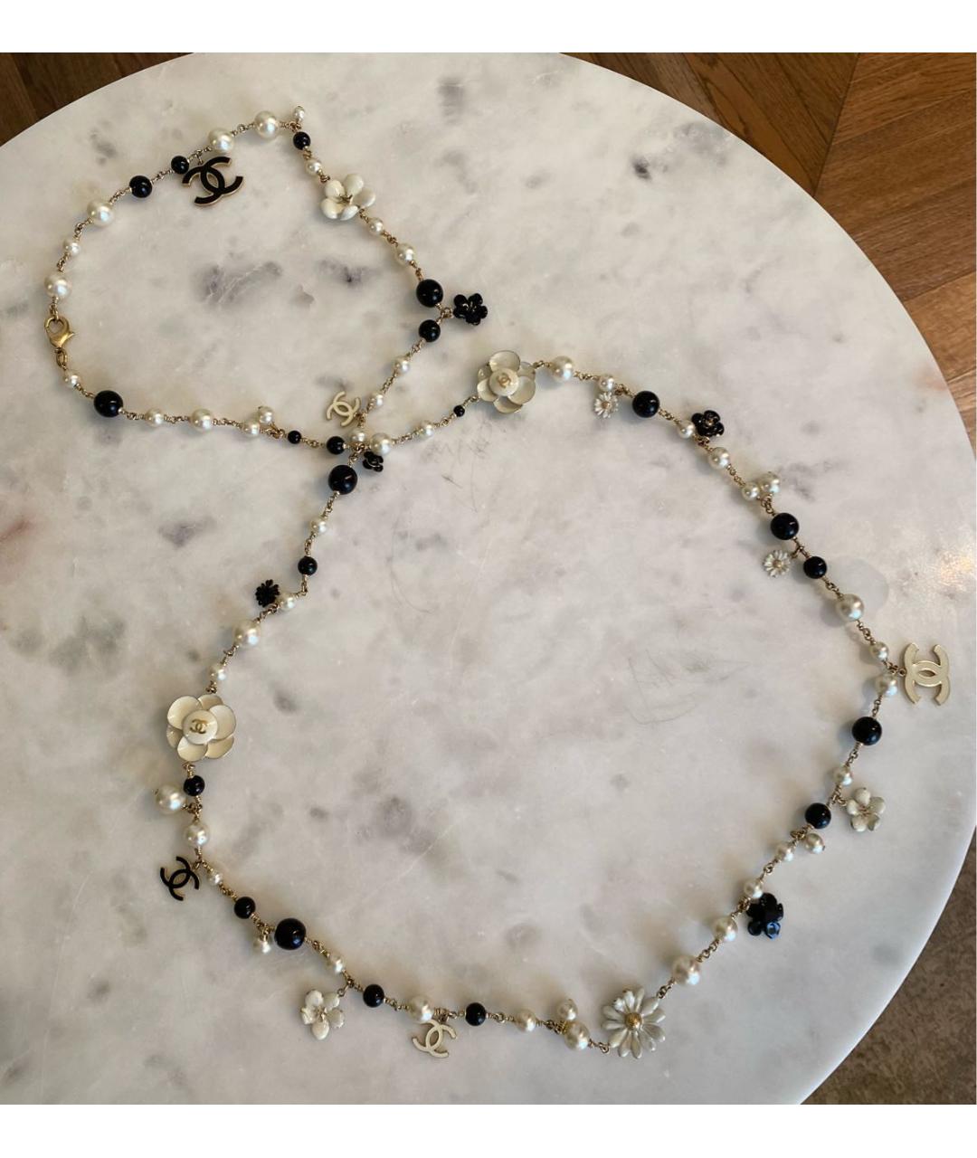 CHANEL Бежевая жемчужная цепочка, фото 8