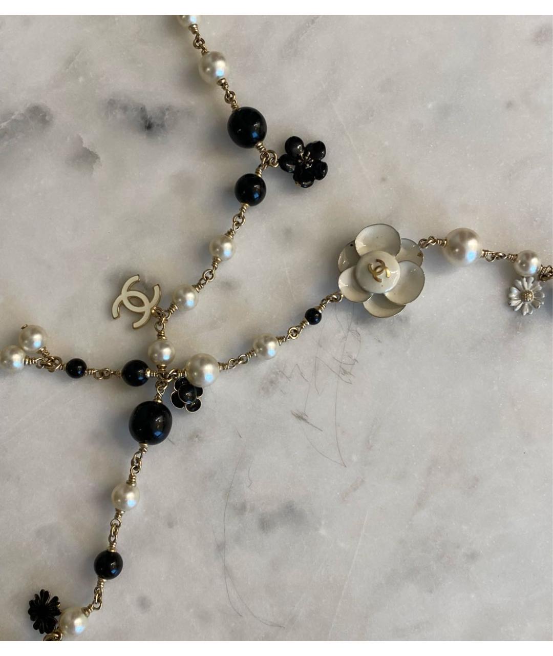 CHANEL Бежевая жемчужная цепочка, фото 4