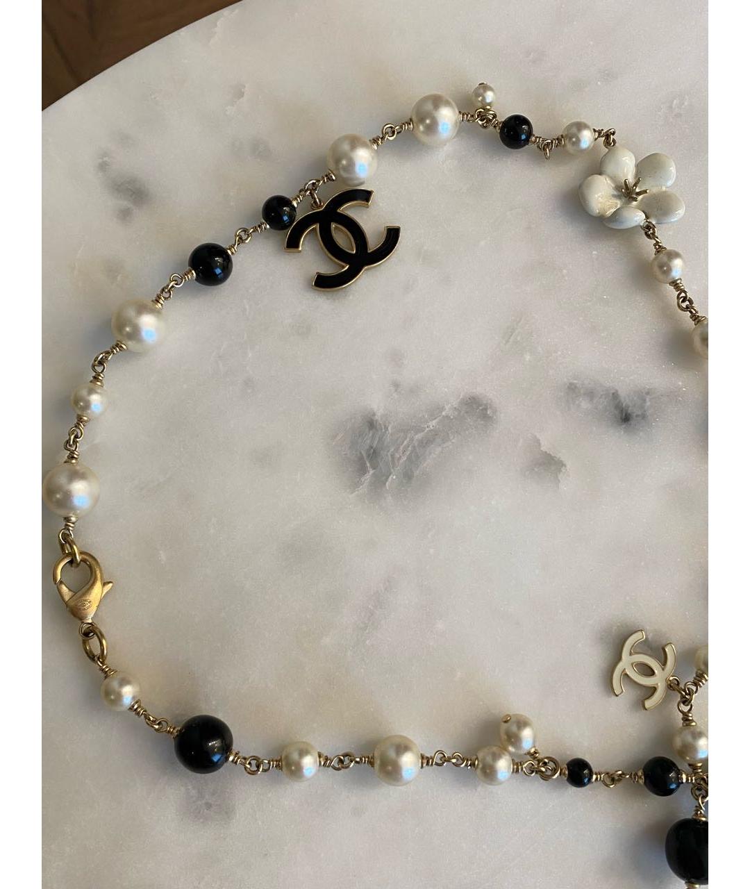 CHANEL Бежевая жемчужная цепочка, фото 3