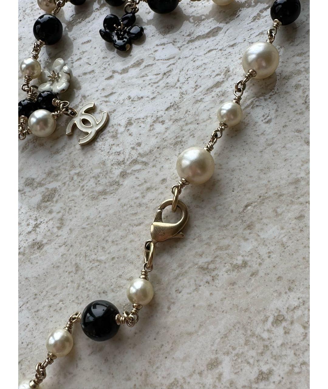 CHANEL Бежевая жемчужная цепочка, фото 5