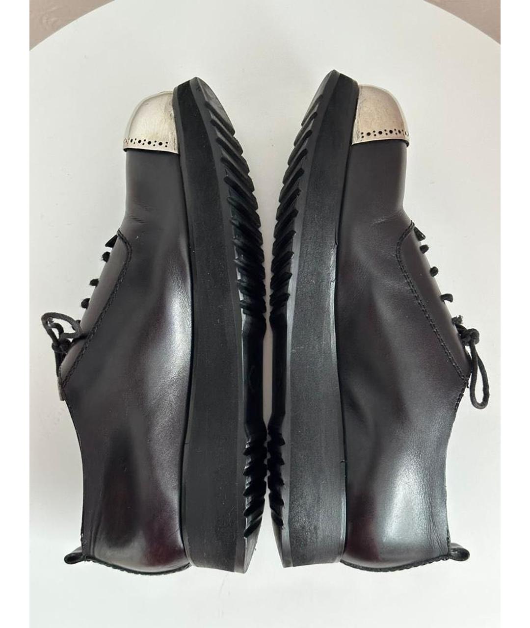 COSTUME NATIONAL Черные кожаные брогги и оксфорды, фото 5