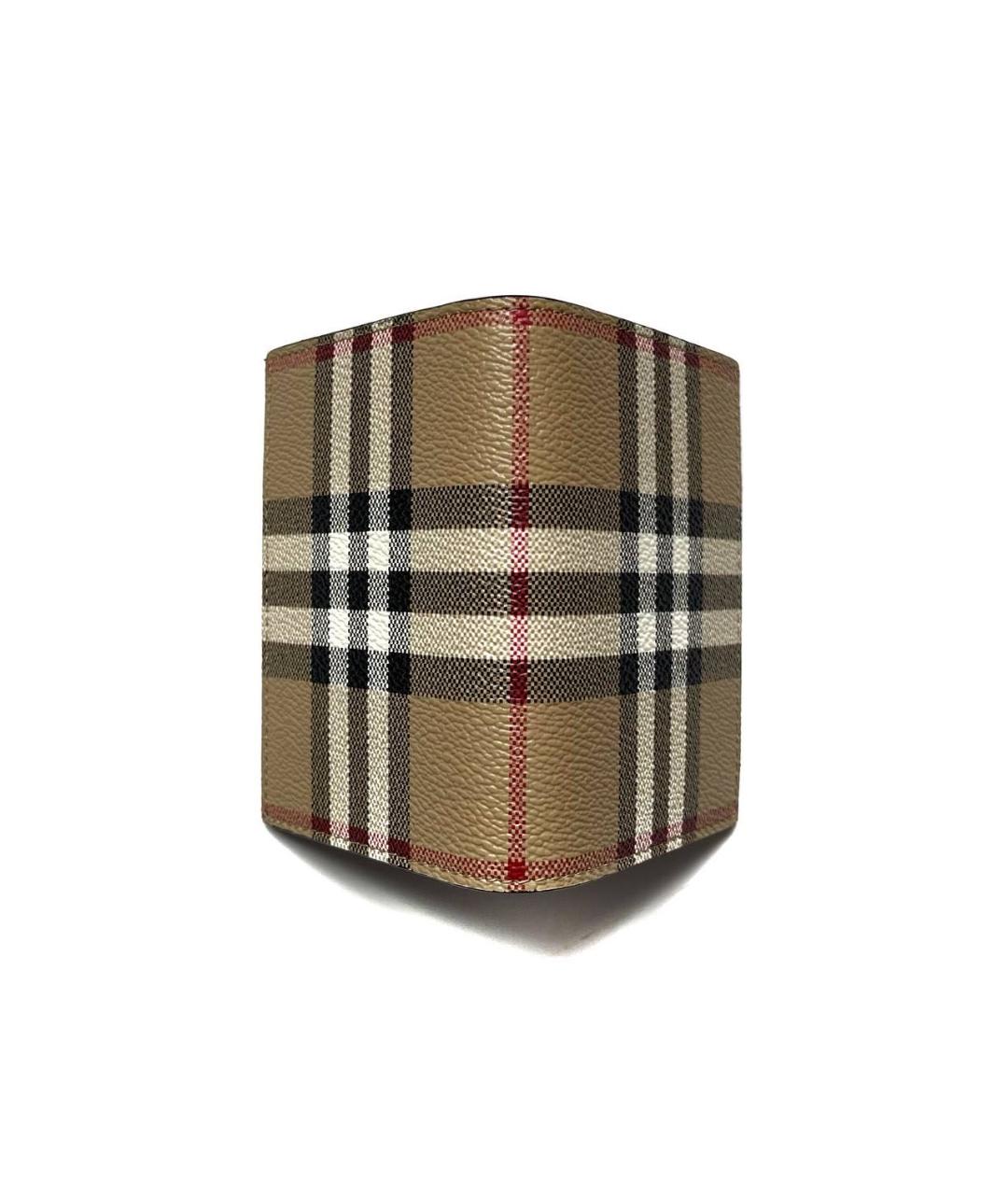 BURBERRY Коричневый кожаный кардхолдер, фото 2