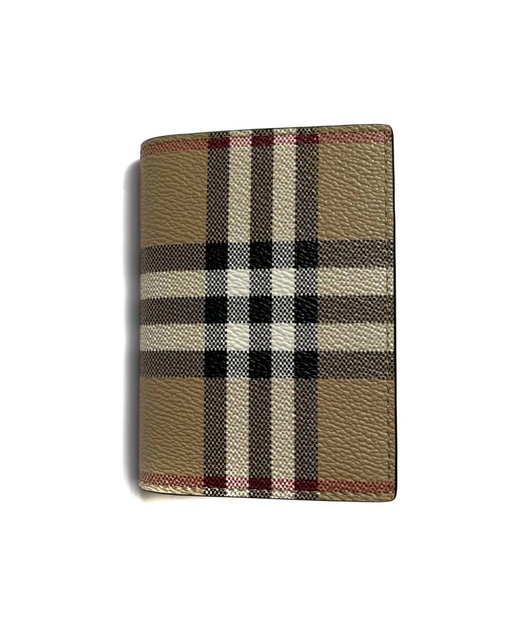 BURBERRY Коричневый кожаный кардхолдер, фото 1