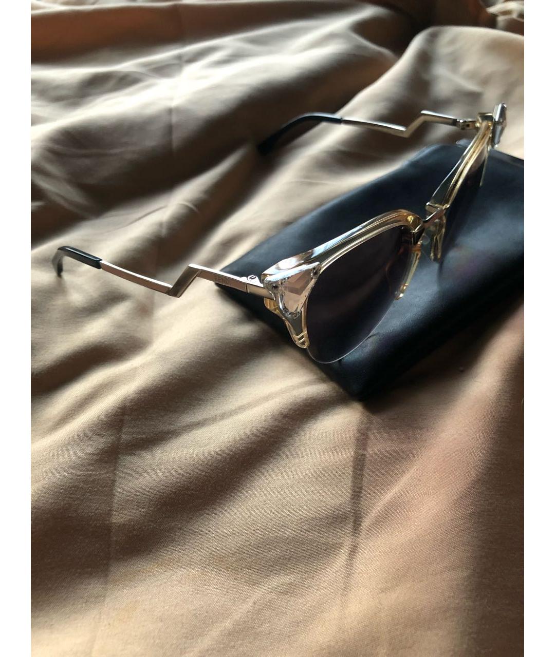 FENDI Металлические солнцезащитные очки, фото 2
