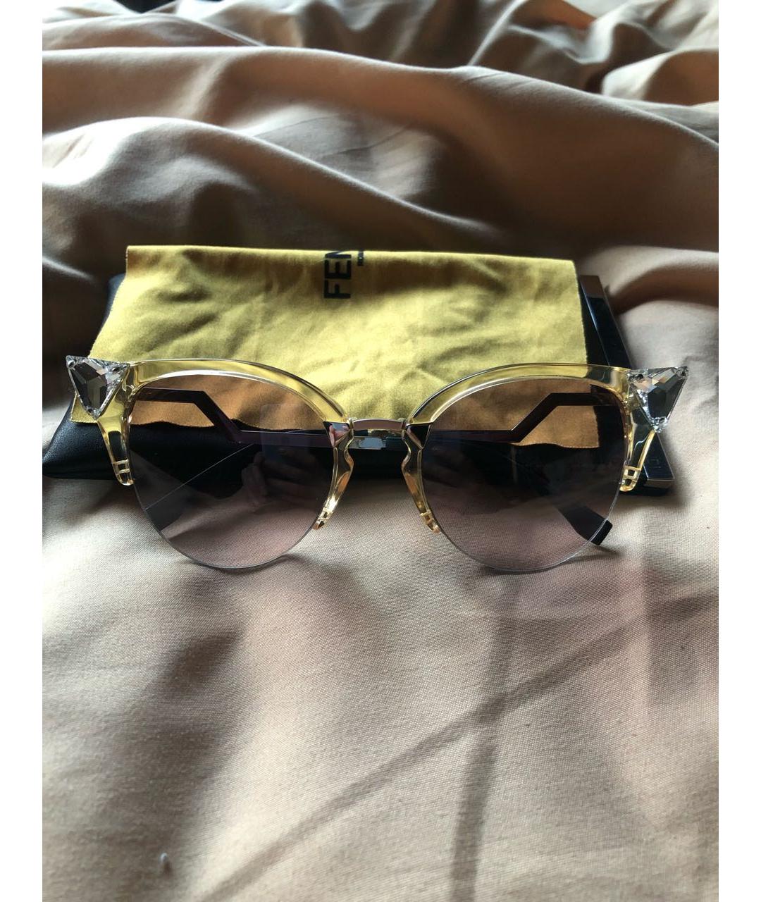 FENDI Металлические солнцезащитные очки, фото 9