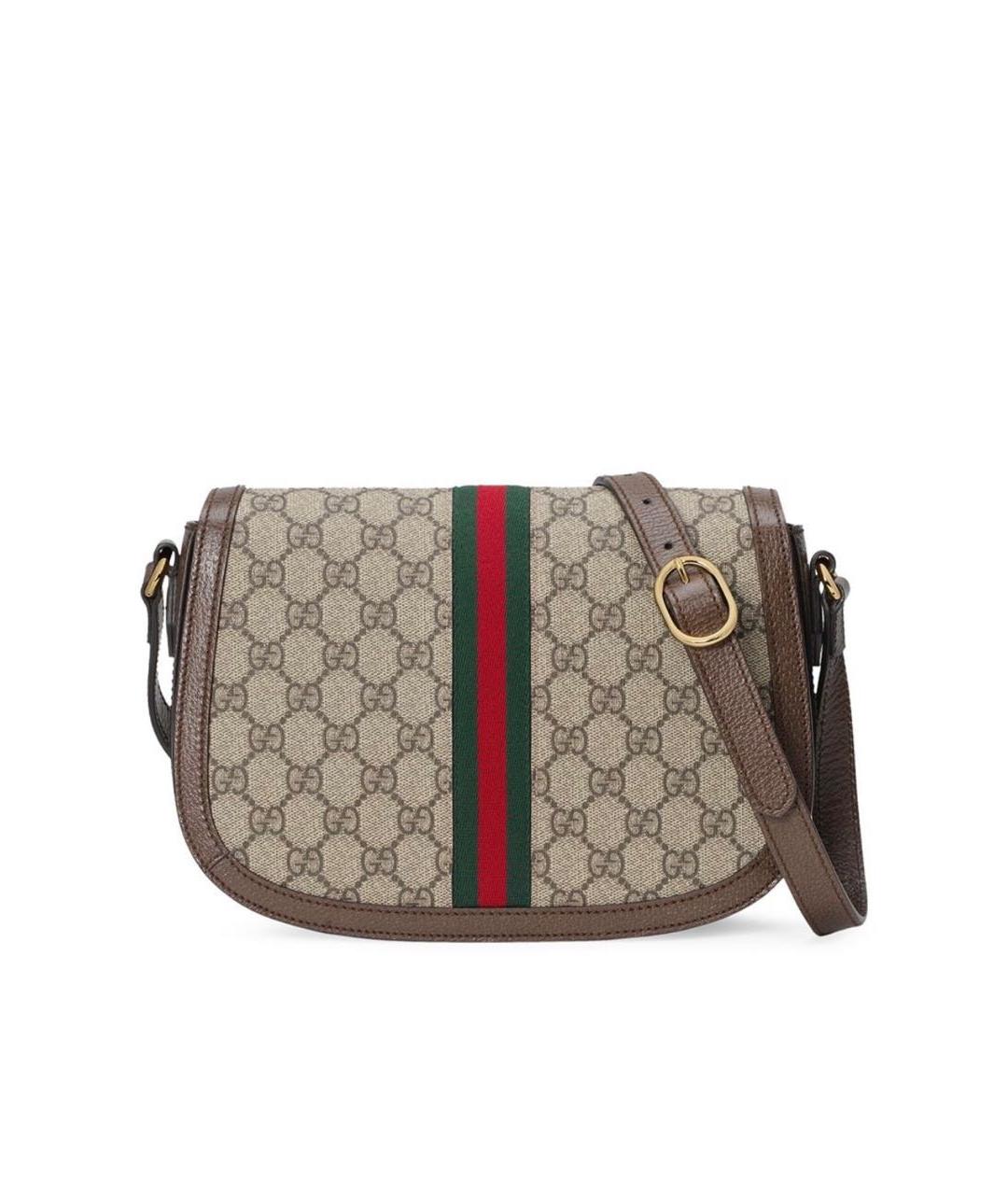 GUCCI Бежевая кожаная сумка через плечо, фото 3