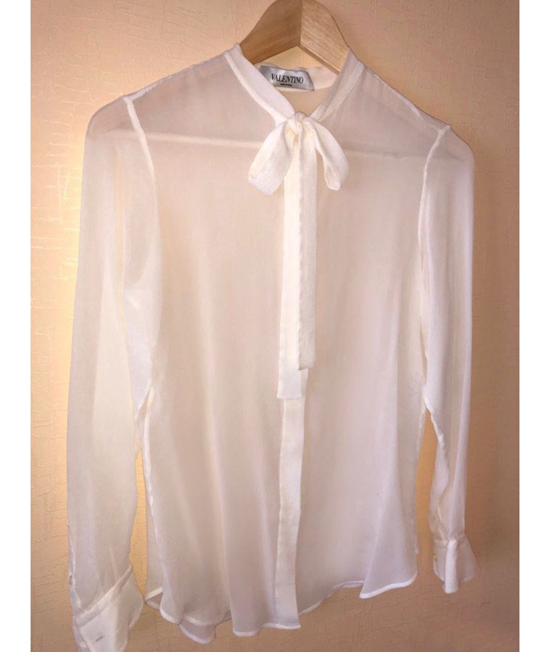 VALENTINO Белая шелковая рубашка, фото 3