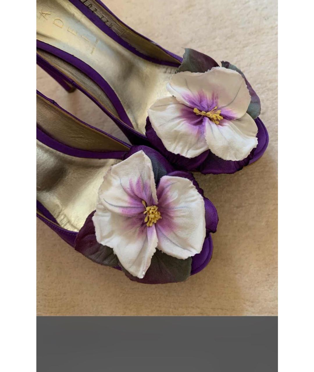 CASADEI Фиолетовые текстильные туфли, фото 2