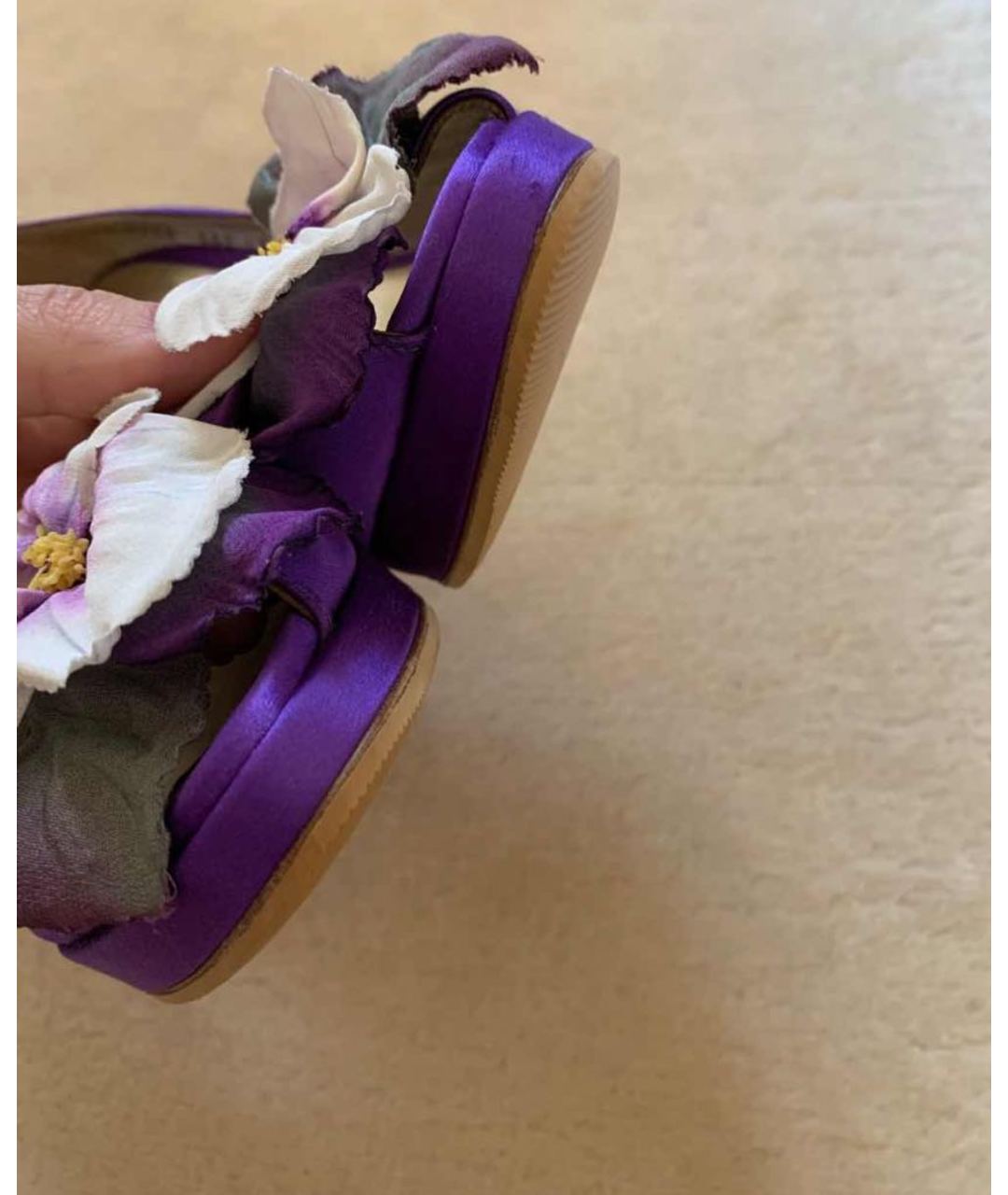 CASADEI Фиолетовые текстильные туфли, фото 4