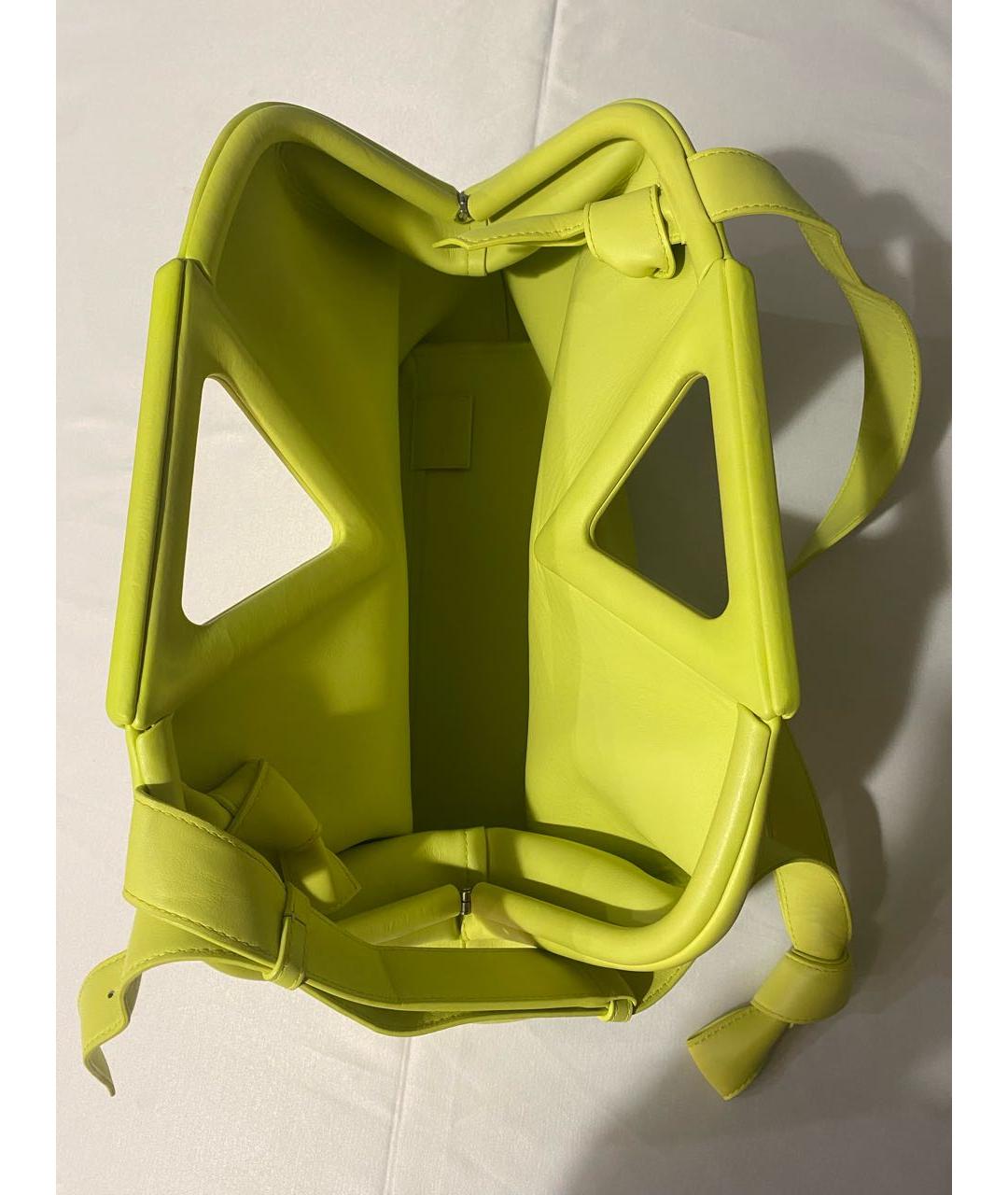BOTTEGA VENETA Желтая кожаная сумка через плечо, фото 3