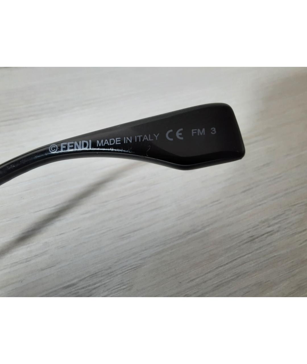 FENDI Черные металлические солнцезащитные очки, фото 8