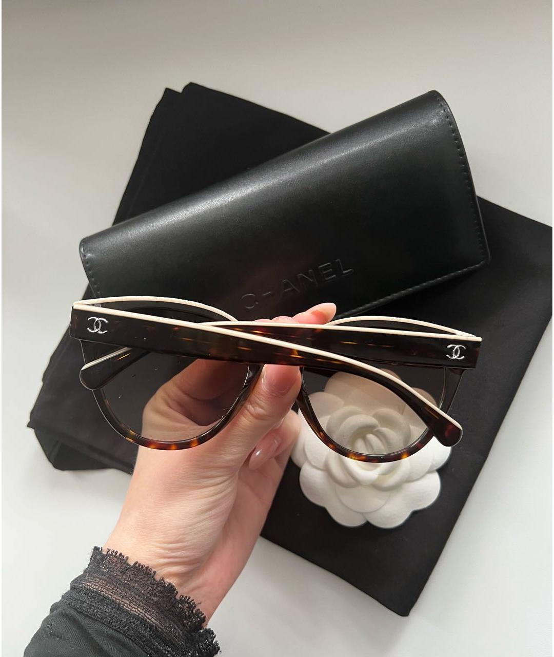 CHANEL Черные пластиковые солнцезащитные очки, фото 4