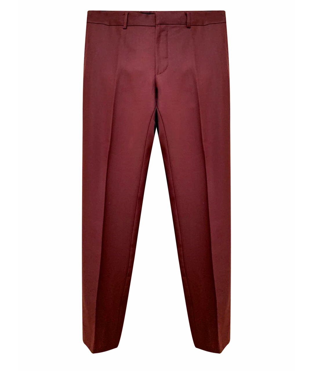 GUCCI Бордовые шерстяные классические брюки, фото 1