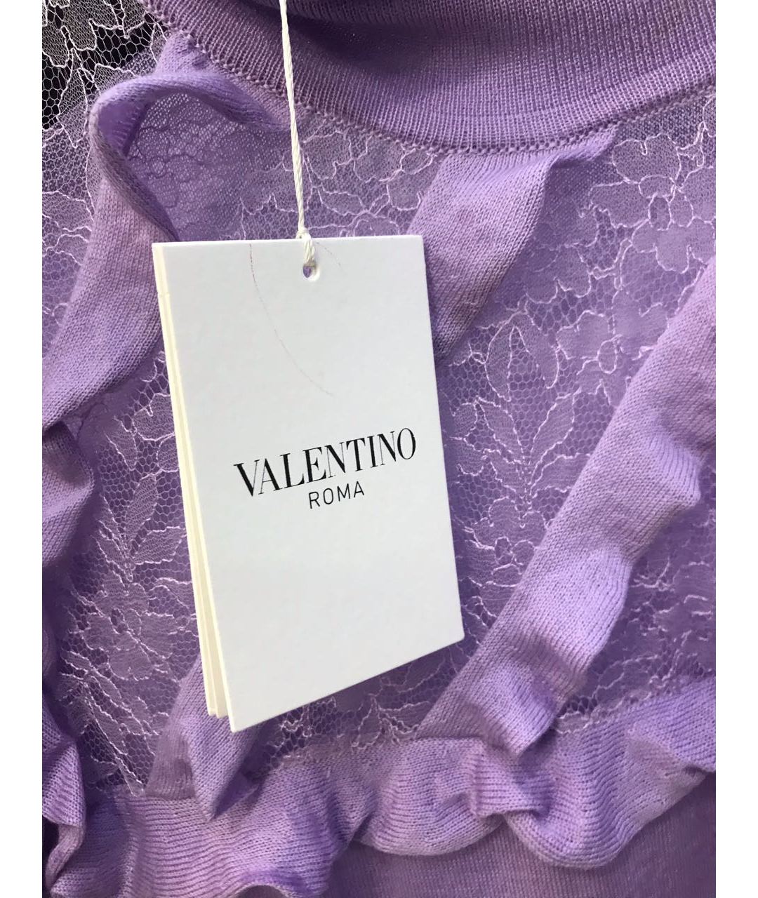 VALENTINO ROMA Фиолетовая шерстяная водолазка, фото 3