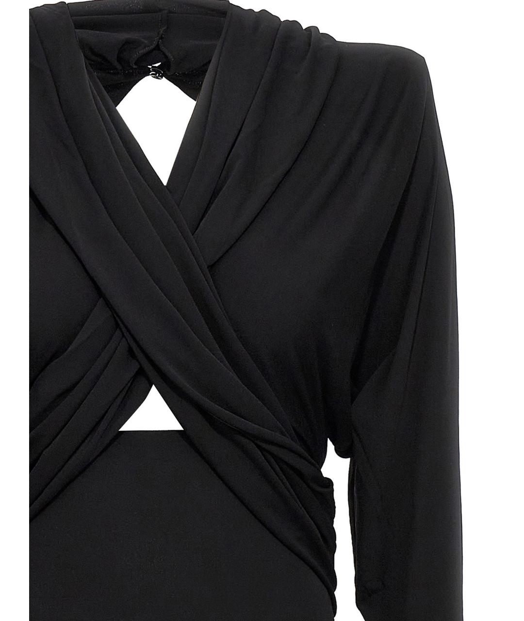 SAINT LAURENT Черное вискозное вечернее платье, фото 2