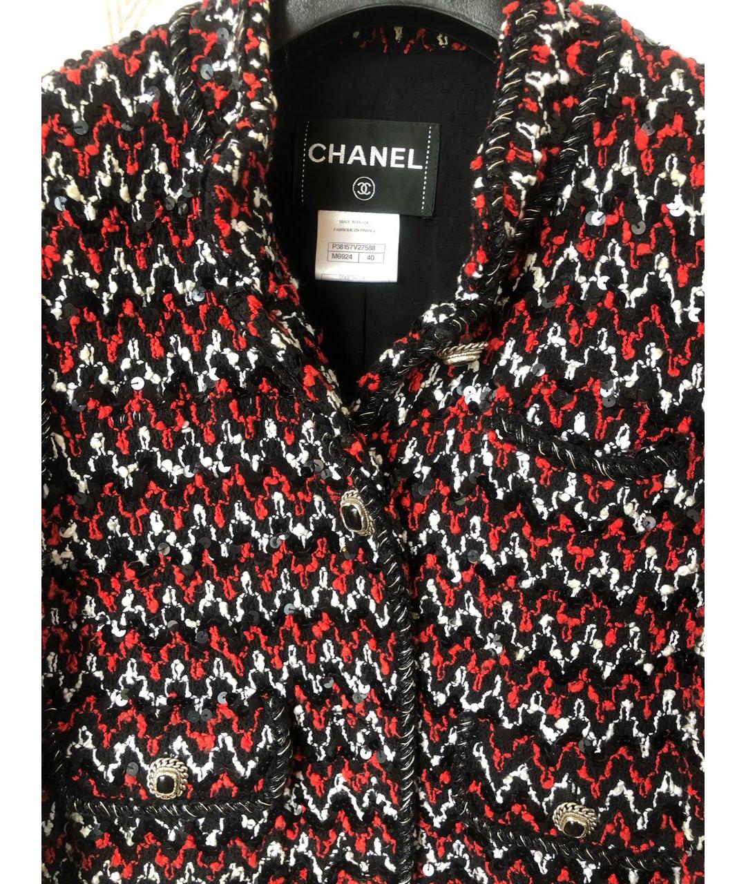 CHANEL Мульти полиэстеровый жакет/пиджак, фото 4