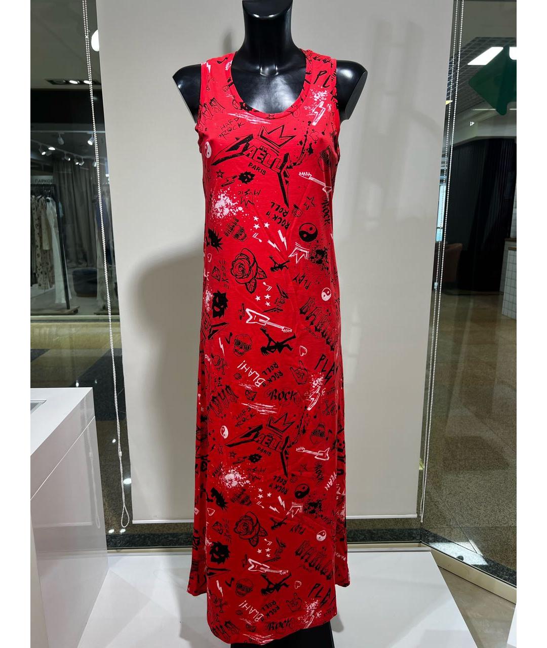 GAELLE BONHEUR Красное хлопковое повседневное платье, фото 4
