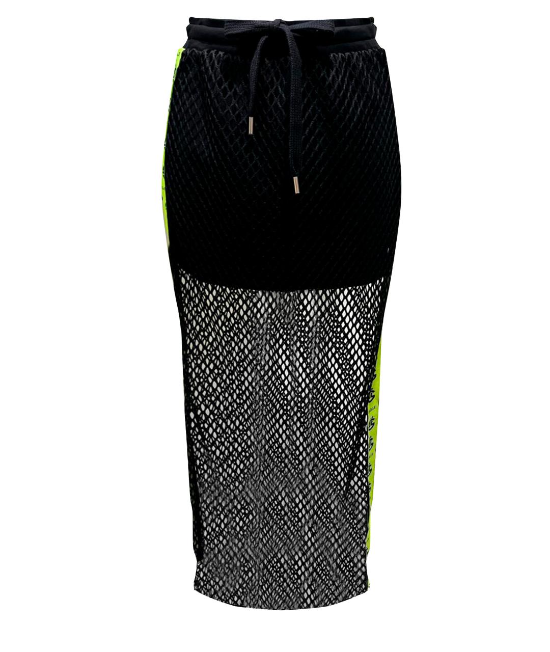 GAELLE BONHEUR Черная сетчатая юбка макси, фото 1