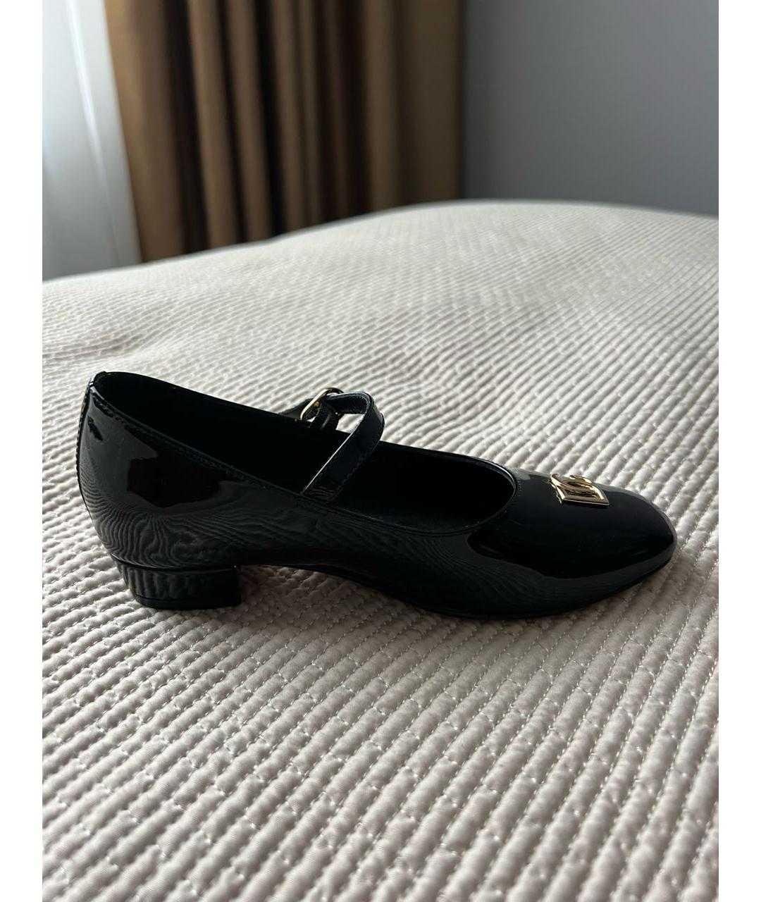 DOLCE&GABBANA Черные туфли из лакированной кожи, фото 6