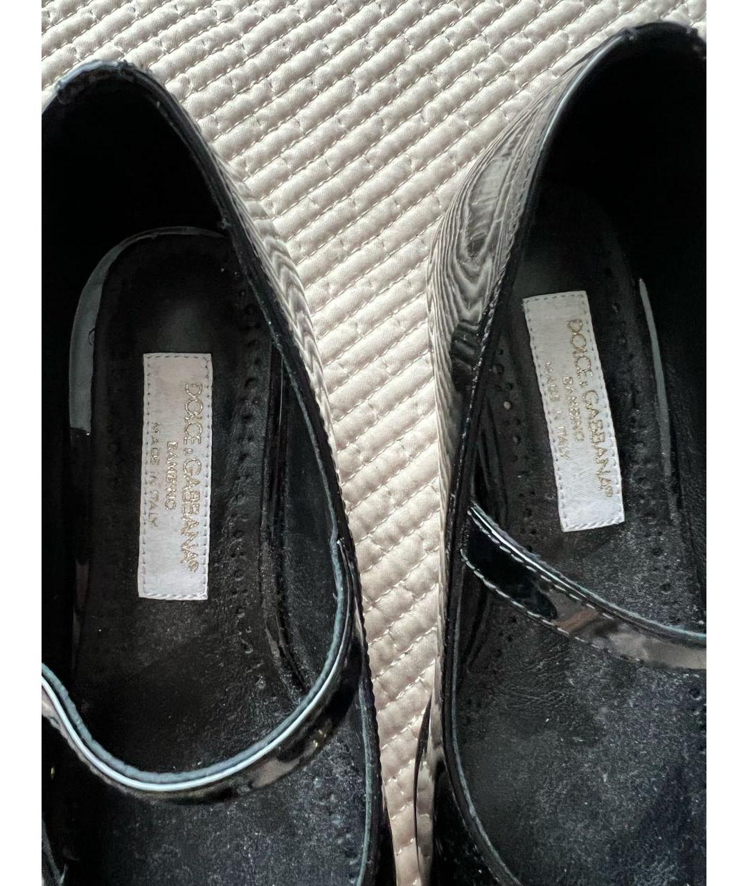 DOLCE&GABBANA Черные туфли из лакированной кожи, фото 3