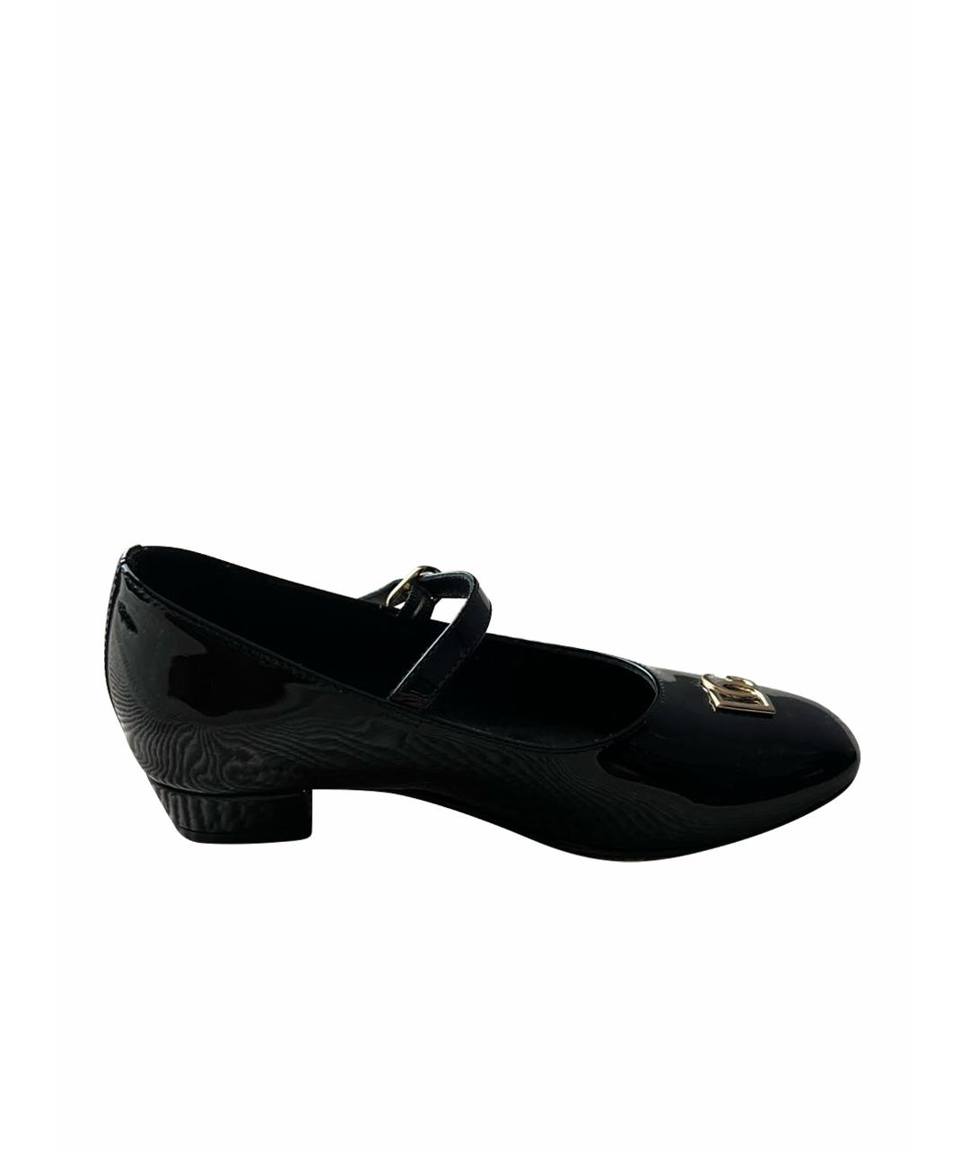 DOLCE&GABBANA Черные туфли из лакированной кожи, фото 1