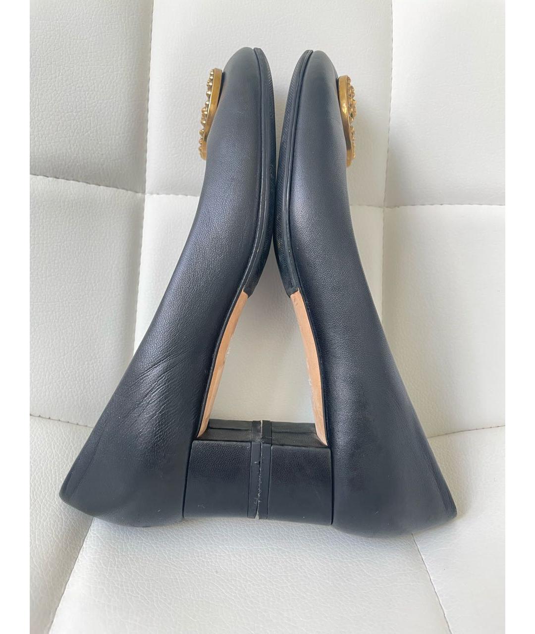 GUCCI Черные кожаные балетки, фото 3