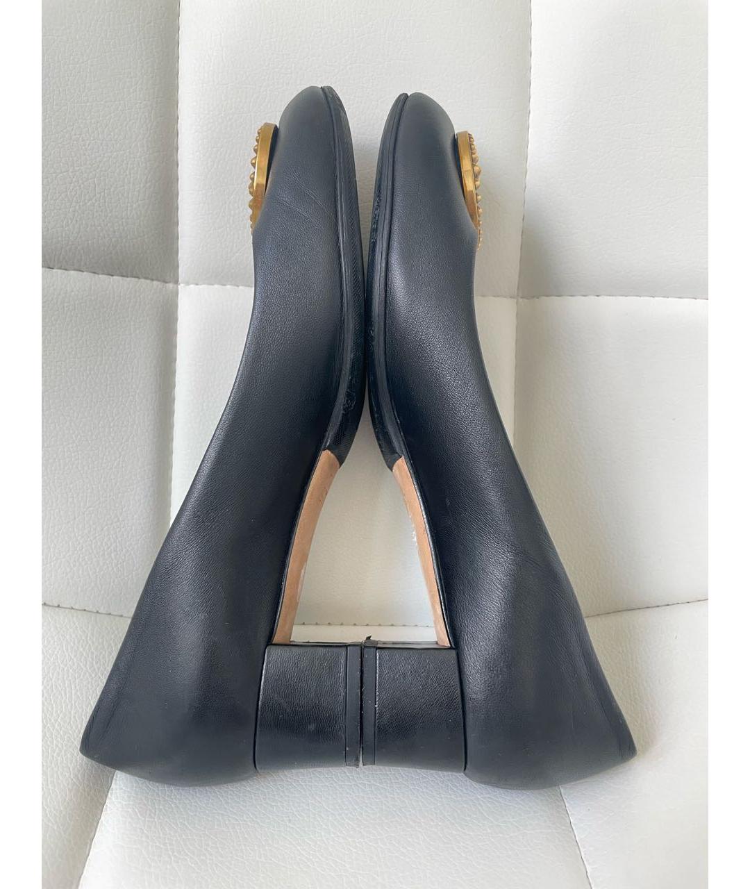 GUCCI Черные кожаные балетки, фото 2