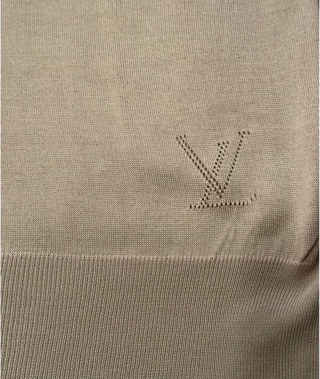 LOUIS VUITTON PRE-OWNED Бежевый шелковый джемпер / свитер, фото 4