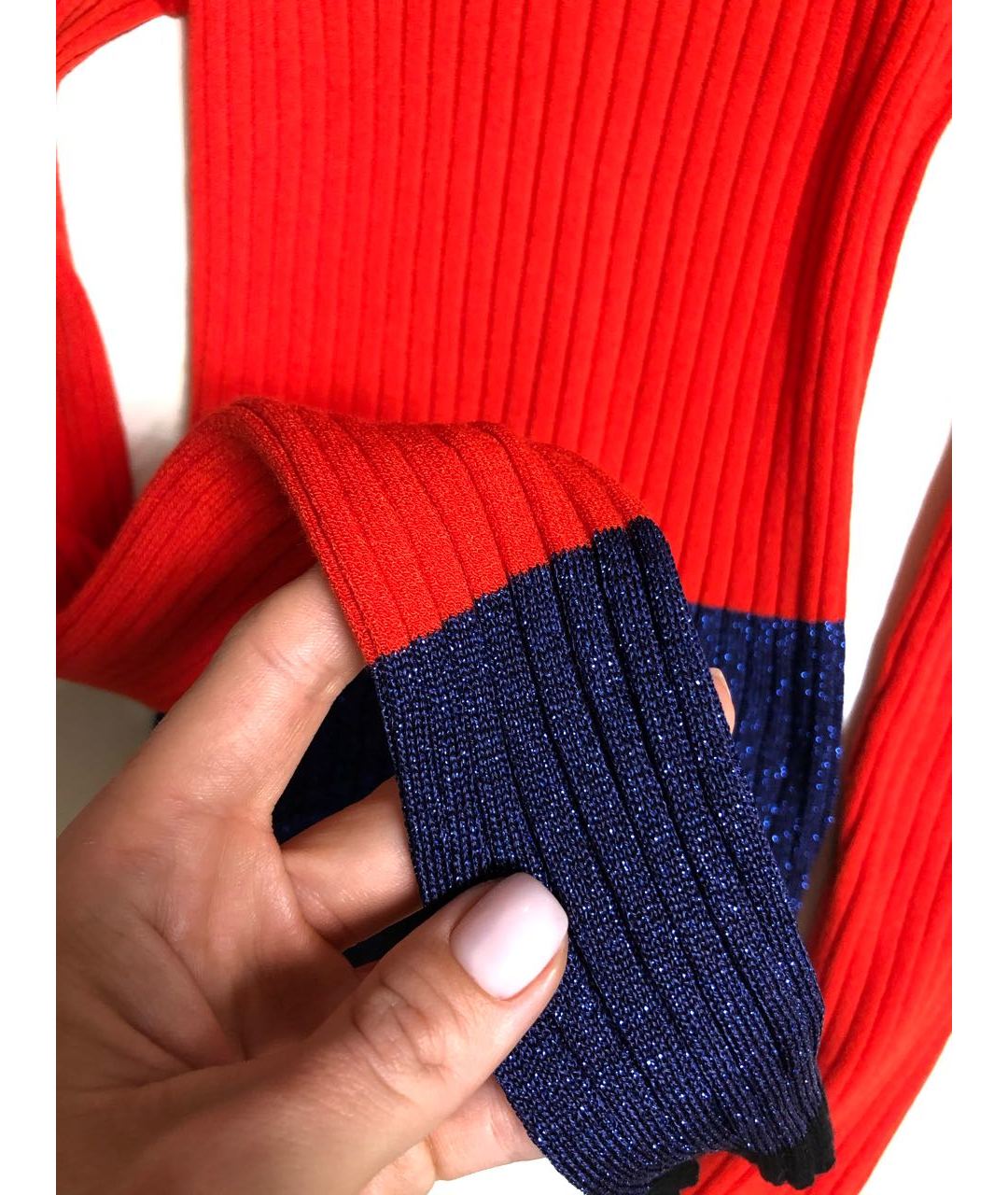 ELISABETTA FRANCHI Красный полиэстеровый джемпер / свитер, фото 5