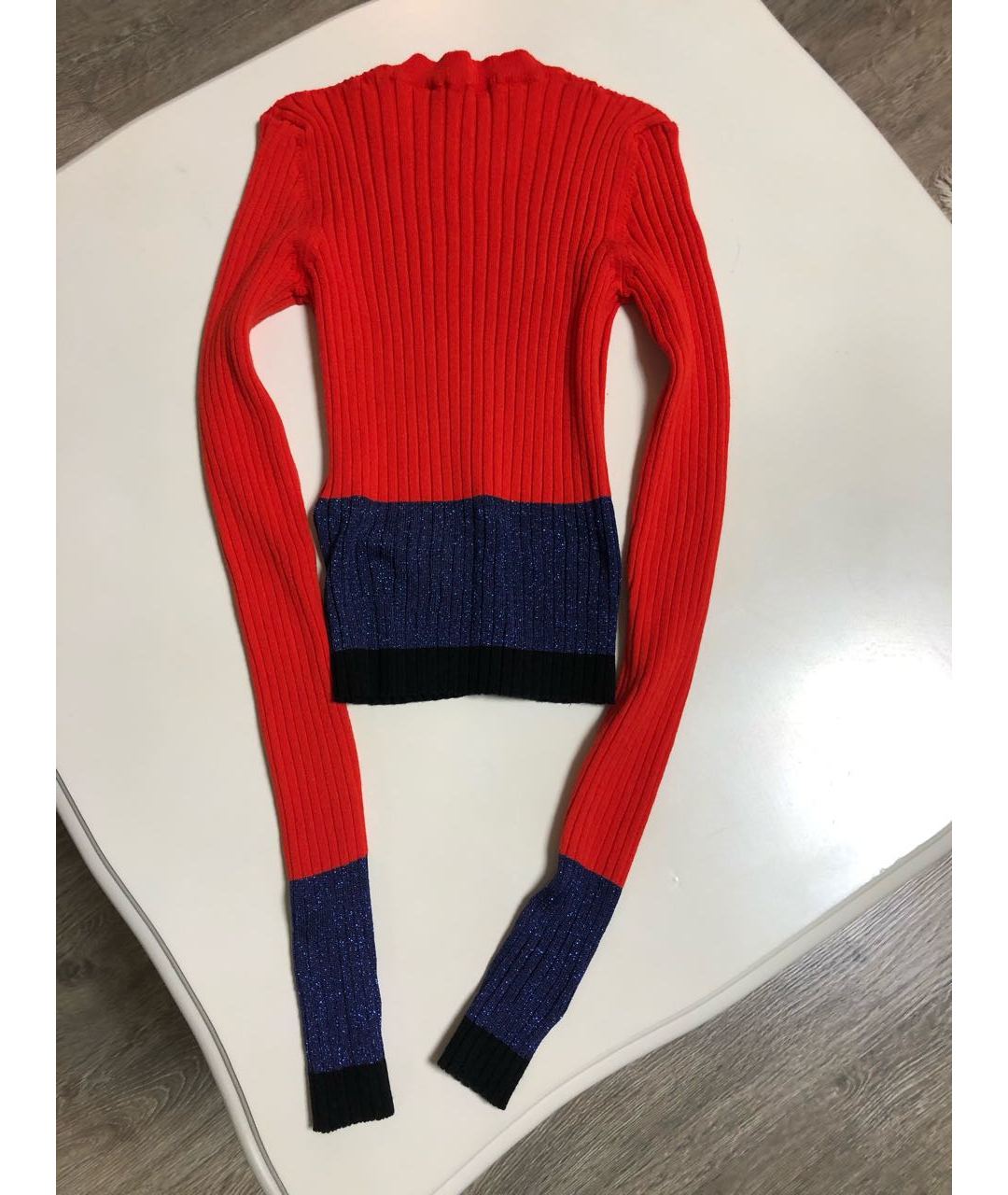 ELISABETTA FRANCHI Красный полиэстеровый джемпер / свитер, фото 2