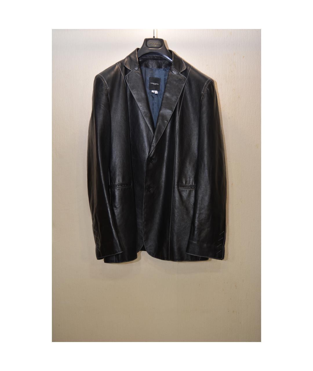 COSTUME NATIONAL Черный кожаный пиджак, фото 8