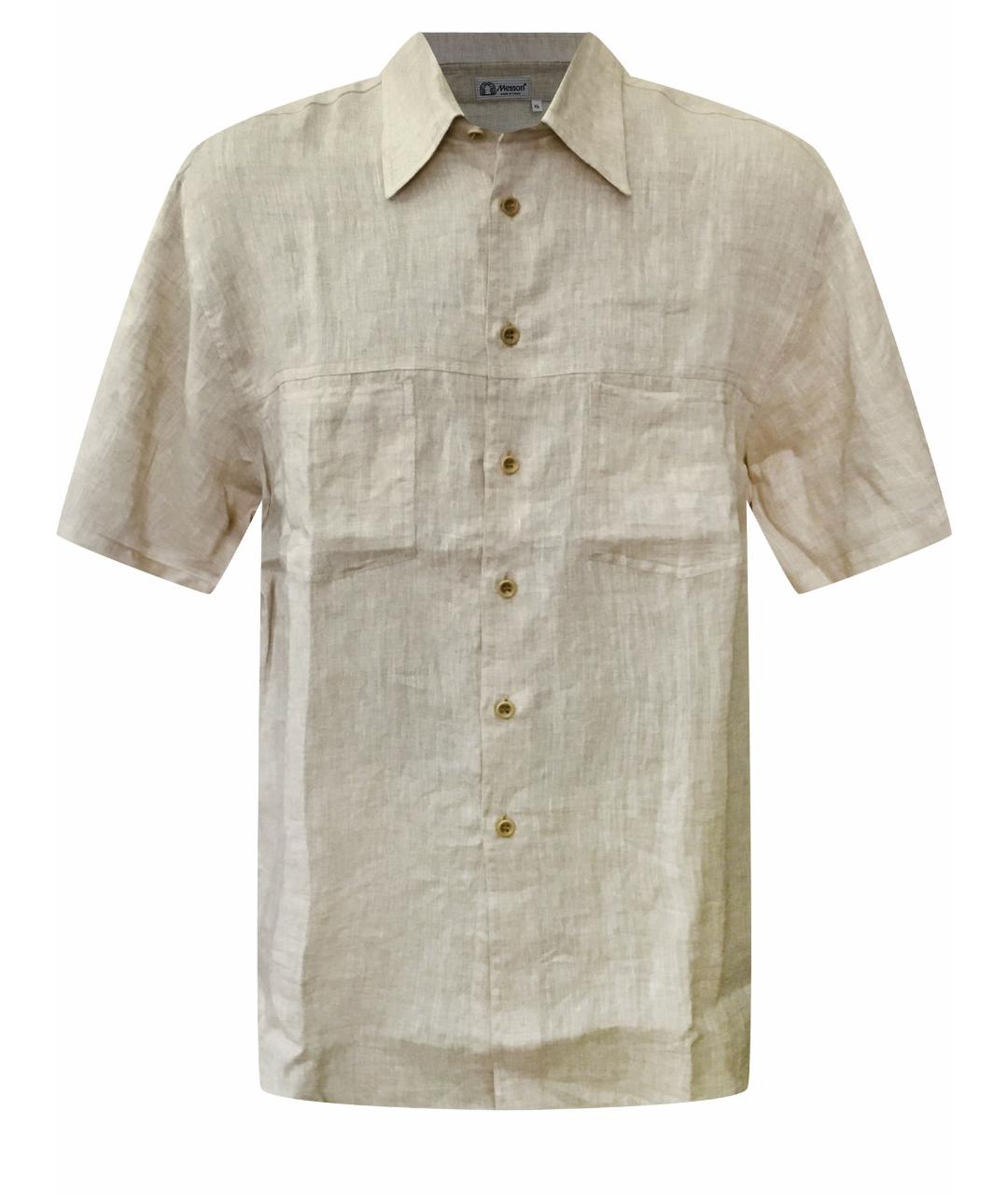 Messori Бежевая льняная кэжуал рубашка, фото 1