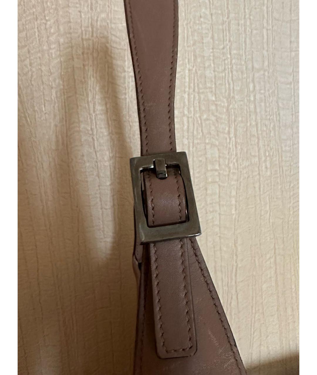 GUCCI Бежевая замшевая сумка с короткими ручками, фото 3