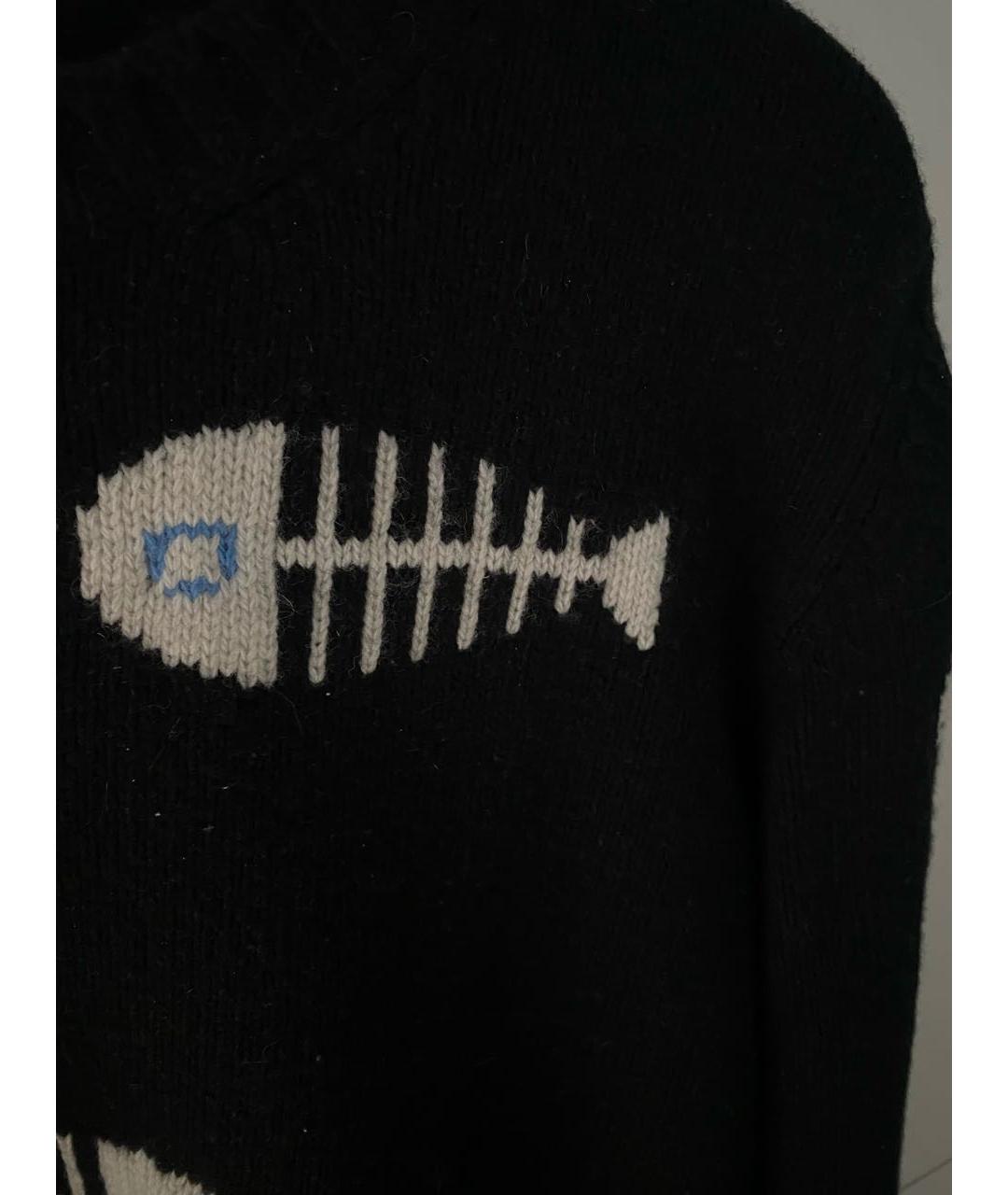 PRADA Черный шерстяной джемпер / свитер, фото 4