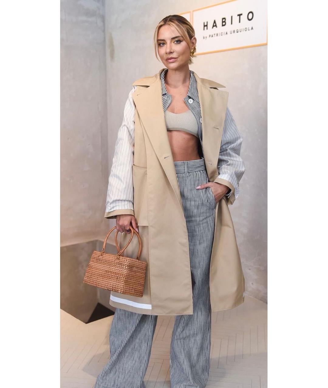 WEEKEND MAX MARA Бежевый хлопковый тренч/плащ, фото 7