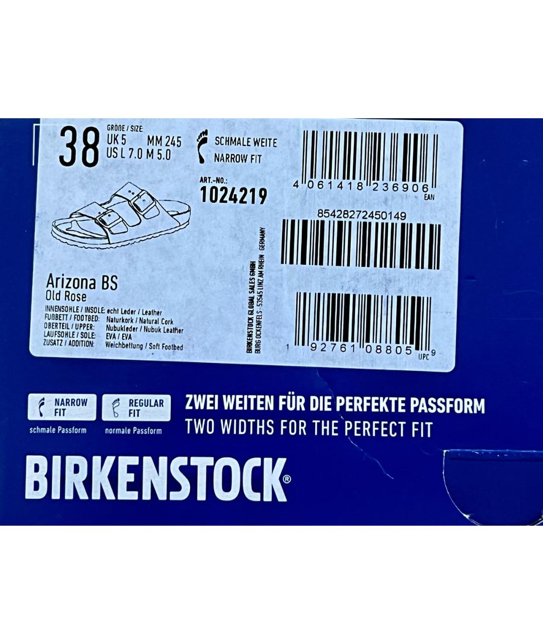 BIRKENSTOCK Розовые нубуковые шлепанцы, фото 7