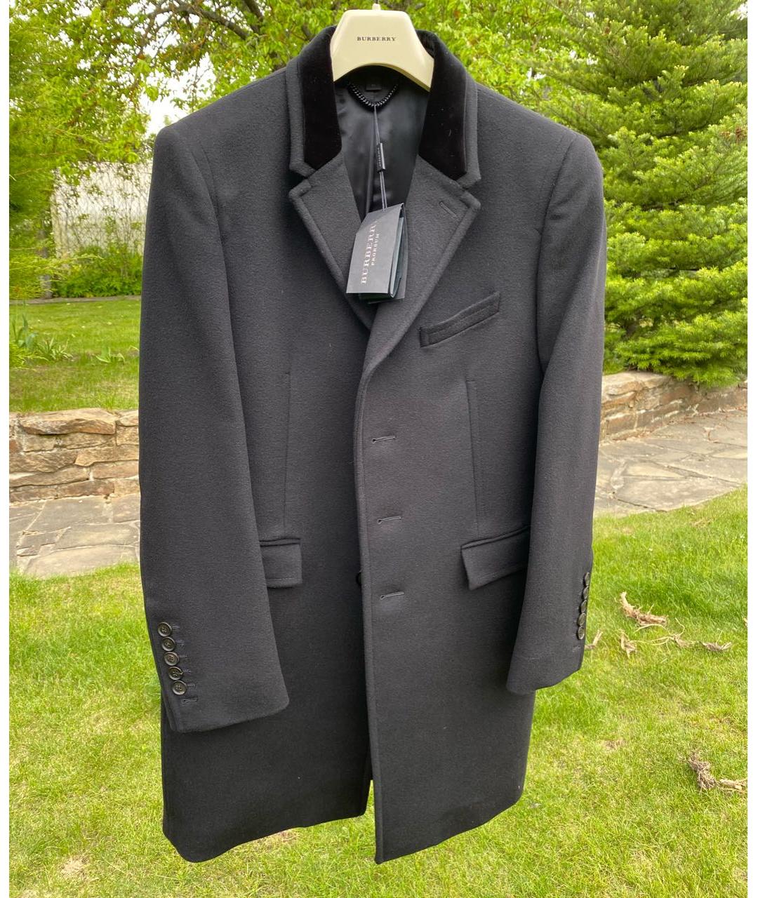 BURBERRY Черное шерстяное пальто, фото 9