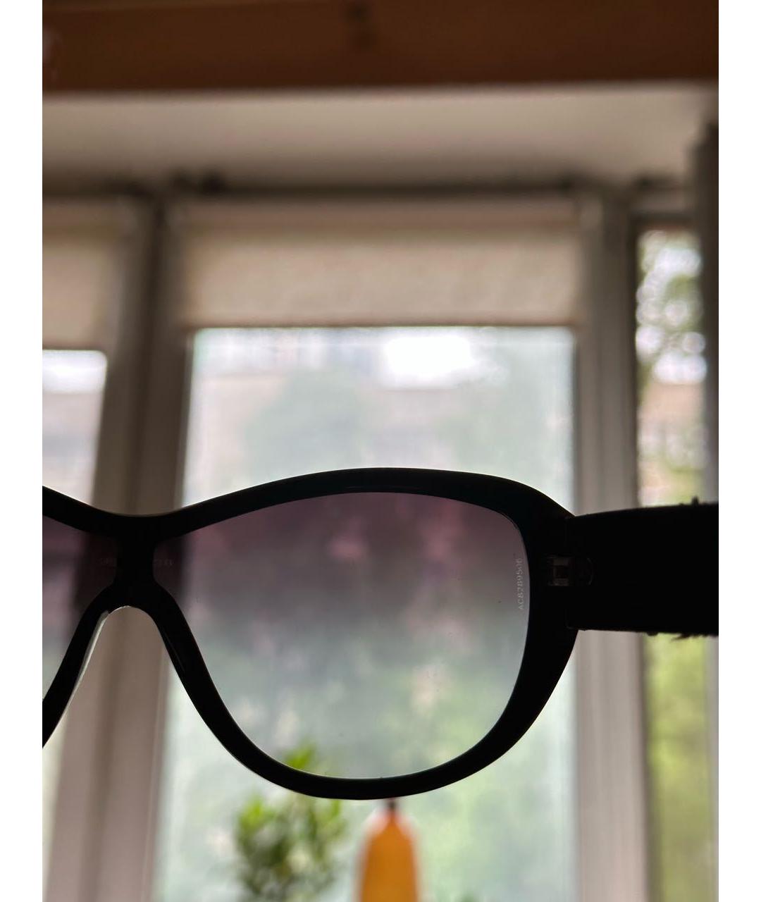 CHANEL Черные пластиковые солнцезащитные очки, фото 8