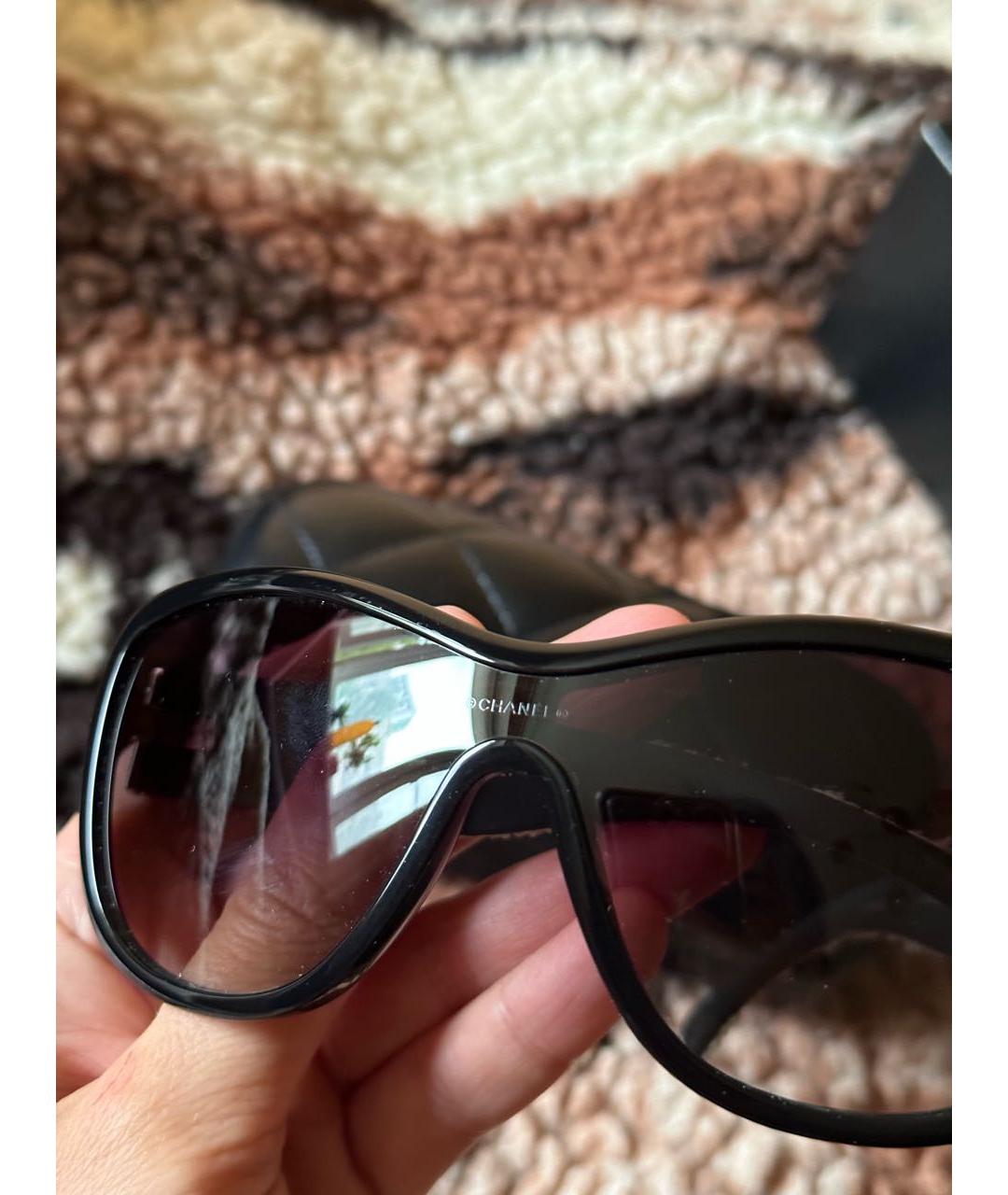 CHANEL Черные пластиковые солнцезащитные очки, фото 7